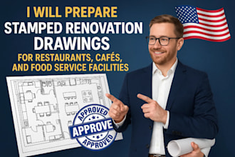 prepare renovation drawings for restaurants, cafes, and food service facilities