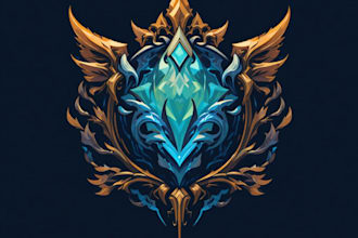 design fantasy game logo and branding