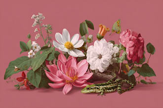 design elegant botanical line art and floral art
