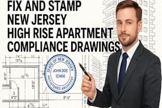 fix and stamp new jersey high rise apartment compliance drawings