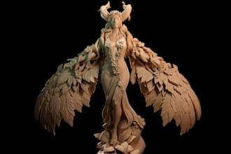 create a custom 3d character miniature for 3d printing