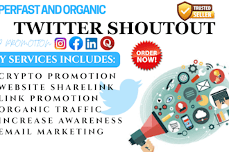 shoutout twitter, promote website share link on ig yt crypto