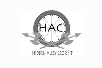 design beautiful badass crossfit gym logo