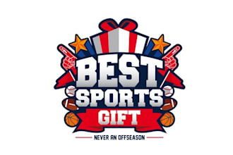 design minimal artwork logo for a sport gift website