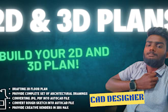 make architectural drawings and 3d design using autodesk revit and autocad