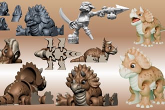 design 3d bjd articulated toy model, transformer toy, 3d flexi robot toy model