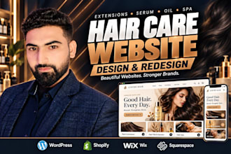 design hair extension website, hair serum, hair oil, hair spa, hair care website