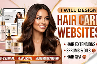 design hair extension website, hair serum, hair oil, hair spa, hair care website