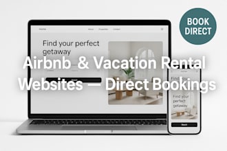 build a direct booking airbnb and vacation rental website