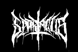 do handmade death metal logo for band and merchandise