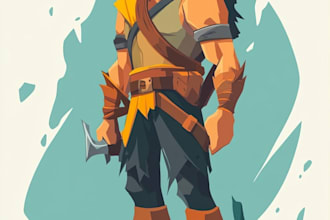 draw a 2d game character illustration