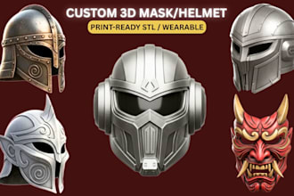 sculpt 3d mask helmet oni mask futuristic cyberpunk cosplay mask for 3d printing