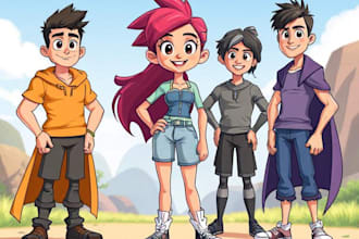 create any cartoon character