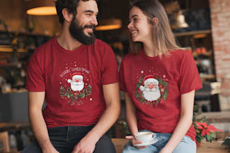 create ugly christmas sweater and tshirt design in 4hours