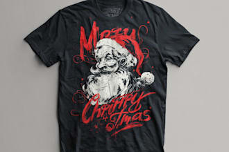 create t shirt and ugly christmas sweater design
