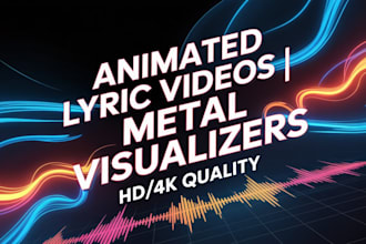 create  a professional metal lyric video for your rock, metal song or dark music