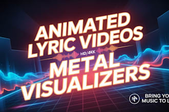 create animated lyric videos and dynamic metal lyric videos with visualizer