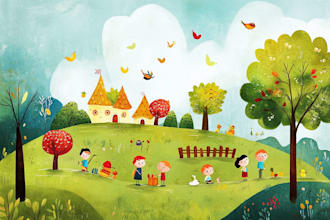 draw children book illustrations and illustrations