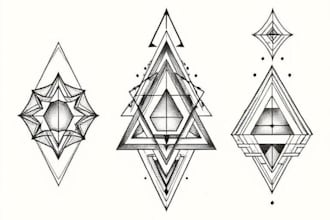 create unique custom geometric tattoo design