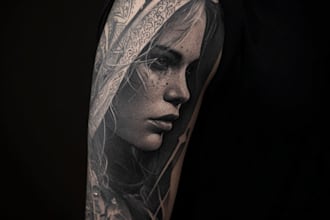 design sleeve, chest, or back tattoo layouts