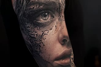 draw fantasy and illustrative tattoo art