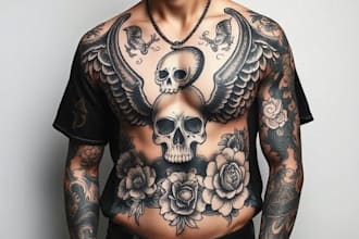 do traditional old school tattoo for clothing