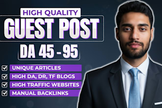 provide premium guest post service with high da guest post backlinks