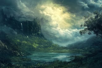 design fantasy background, landscape art
