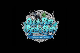 create creative and good looking smoke shop logo design