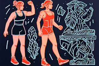 draw a portrait drawing in linocut illustration