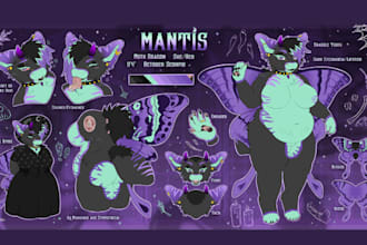 fursona ref sheet furry reference sheet, anthro ref sheet furry ref sheet anime