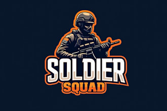 create amazing amry solder mascot logo for you with unlimited revisions