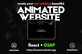 create an animated responsive website react gsap