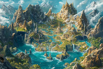 create your fantasy or concept world with a minimal map