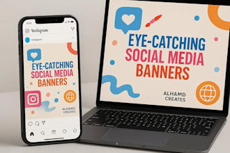 make eye catching custom social media banners