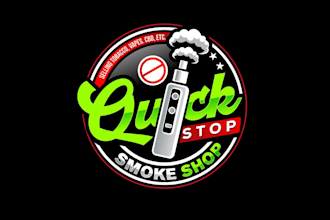 create wonderful and excellent smoke shop logo design