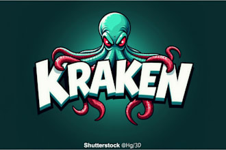 create an eye catching kraken octopus mascot logo with unlimited revisions