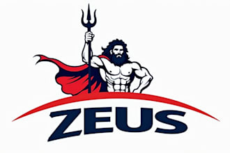 create amazing zeus warrior mascot logo design with unlimited revisions