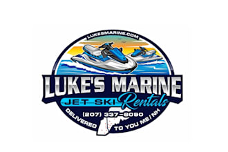 create high quality and beautiful jet ski logo design
