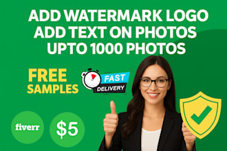 watermark 100 of your photographs or pictures with text or logo
