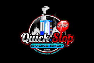 create professional and specially smoke shop logo design