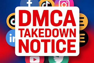 takedown remove instagram tiktok reddit x facebook google yt shopify under dmca