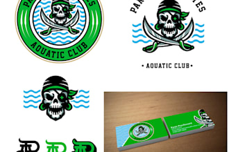do modern high quality custom pirates logo design