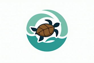 create amazing sea turtle mascot logo with unlimited revisions