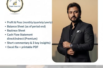 prepare profit and loss statements and financial reports