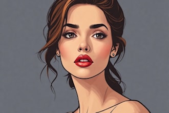 draw cartoon vector portrait or illustration