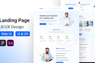 do professional UI UX landing page and web figma design