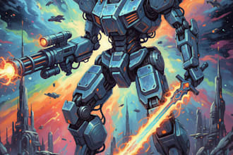 create custom mecha robot art