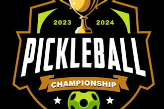 make your imagination in a creation pickleball logo with unlimited revision