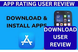 mobile app promotion, 500 app install user, IOS install, app rating review user